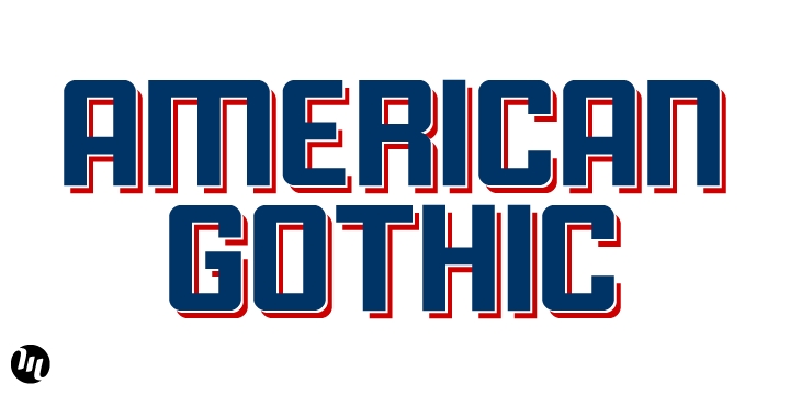 Przykład czcionki American Gothic